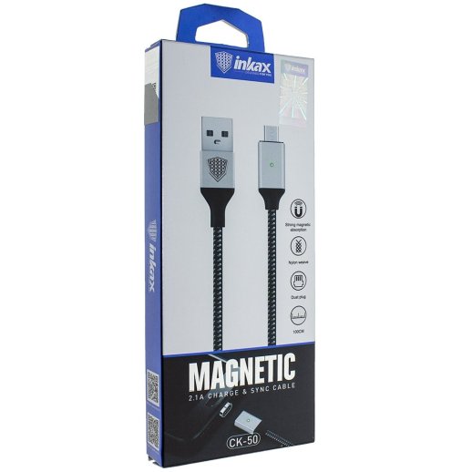 Кабель USB INKAX CK-50 магніт MICRO 1 метр