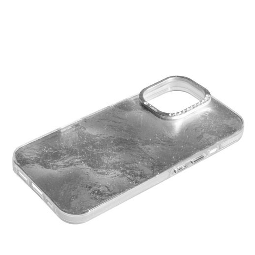 Накладка Marble Style для Apple iPhone 16 Pro Max Silver