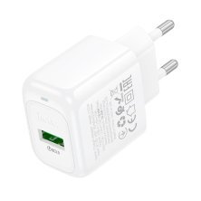 Мережевий зарядний пристрій HOCO CS52A USB QC 3.0, білий