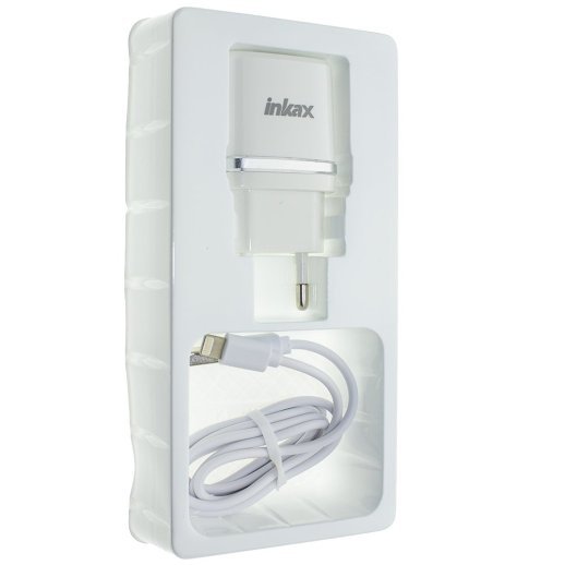 Мережевий зарядний пристрій INKAX CD-44 1.0A + USB кабель LIGHTNING