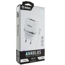 Мережевий зарядний пристрій INKAX CD-44 1.0A + USB кабель LIGHTNING
