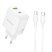 Мережевий зарядний пристрій BOROFONE BN30 PD 45W (1×USB-C + USB-A) + кабель Type-C - Type-C, EU
