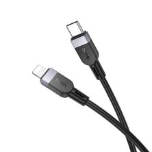 USB-C кабель HOCO X109 Type-C - Lightning SILICONE PD 27W, 3 метри, чорний