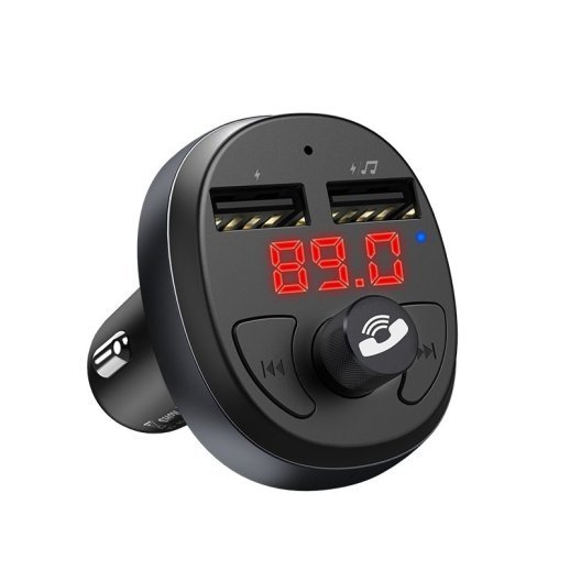 FM трансмітер HOCO E41 USB 2.1A + USB FLASH Bluetooth з гучним зв'язком ЧОРНИЙ