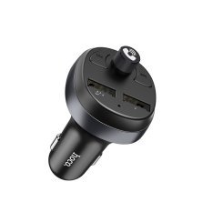 FM трансмітер HOCO E41 USB 2.1A + USB FLASH Bluetooth з гучним зв'язком ЧОРНИЙ