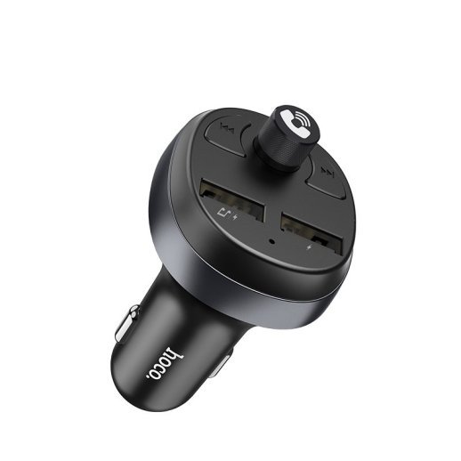 FM трансмітер HOCO E41 USB 2.1A + USB FLASH Bluetooth з гучним зв'язком ЧОРНИЙ