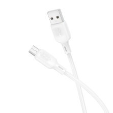 USB кабель BOROFONE BX113 USB - micro SILICONE, 2.4A, 1 метр, білий