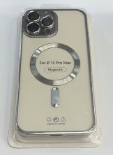 Case Magsafe With Frame for Apple Iphone 13 ProMax Silver