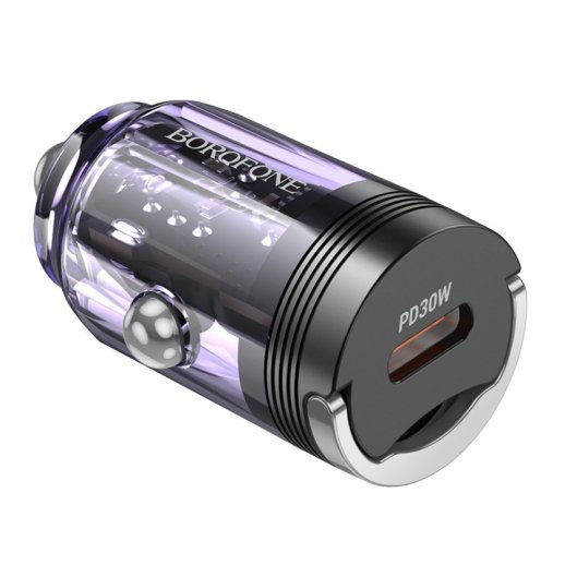 Автомобільний зарядний пристрій BOROFONE BZ29 PD 30W TYPE-C фіолетовий