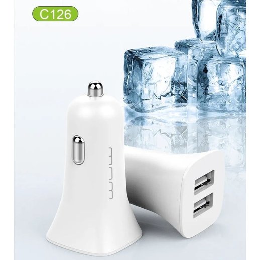 Автомобільний зарядний пристрій WUW C126 2 USB 2.1A FAST CHARGING