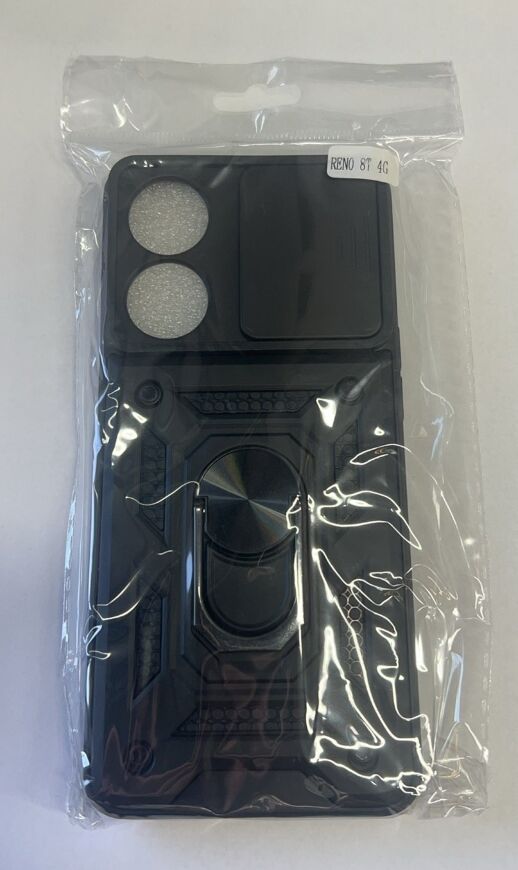 Armor Case With Curtain for Oppo Reno8T 4G Dark Blue