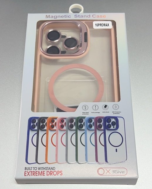 Чехол Magnetic Stand and Magsafe Apple Iphone 16 ProMax Pink Sand