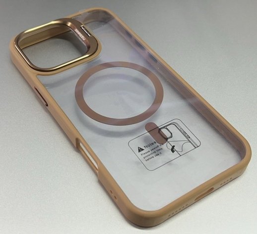 Чехол Magnetic Stand and Magsafe Apple Iphone 16 ProMax Pink Sand