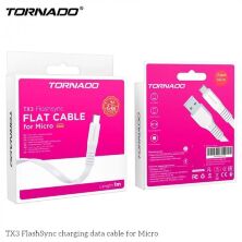 USB Cable TORNADO TX3 Micro 2.4A/1m White