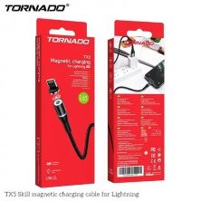 USB Cable TORNADO TX5 Magnetic Тканевая Оплётка Lighting 2.4A/1.2m Black