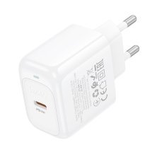 Мережевий зарядний пристрій HOCO CS53A TYPE-C PD 25W, білий