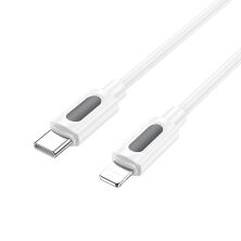 USB-C кабель BOROFONE BX114 Type-C - Lightning SILICONE 60W, 3A, 1 метр, білий