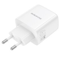 Зарядний пристрій BOROFONE BN30 PD 45W Type-C + USB QC3.0, білий