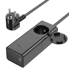 Сетевой удлинитель Hoco NS4 (1USB/2Type-C/1xSocket) (черный)