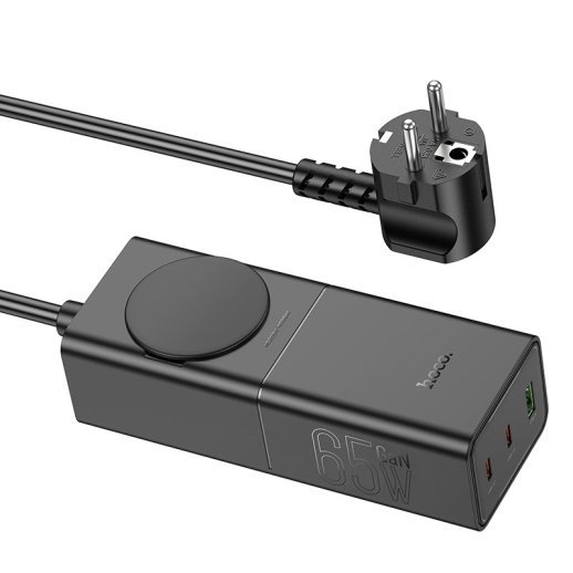 Сетевой удлинитель Hoco NS4 (1USB/2Type-C/1xSocket) (черный)