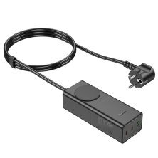 Сетевой удлинитель Hoco NS4 (1USB/2Type-C/1xSocket) (черный)