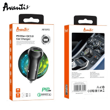 Автомобільний зарядний пристрій Avantis A918PD 38W PD 20W + QC3.0 Black