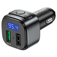 FM трансмітер HOCO E67 Bluetooth з швидкою зарядкою 1USB QC 3.0 18W + 1USB FLASH з гучним зв'язком