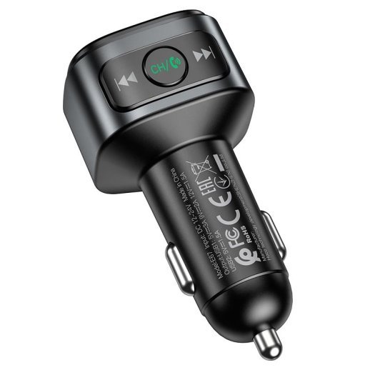 FM трансмітер HOCO E67 Bluetooth з швидкою зарядкою 1USB QC 3.0 18W + 1USB FLASH з гучним зв'язком