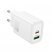 Мережевий зарядний пристрій HOCO N61 Gentle TYPE-C PD 20W + USB QC 3.0, білий