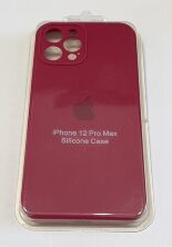 Чохол Silicone Case Copy Apple iPhone 12 Pro Max Square Maroon, 05