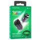 Автомобільний зарядний пристрій BOROFONE BZ29A PD 36W TYPE-C / USB QC3.0 + кабель TYPE-C - LIGHTNING, фіолетовий