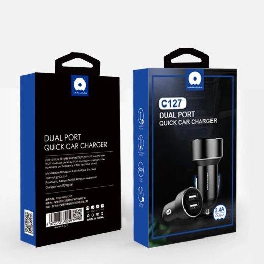 Автомобільний зарядний пристрій WUW C127 2 USB 2.1A FAST CHARGING