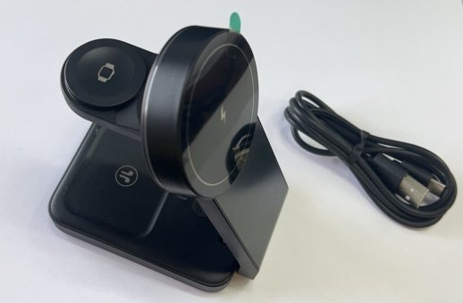 Бездротовий зарядний пристрій Magsafe W79 3in1 Black