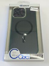 Case Carbone Shield Magsafe  for Apple Iphone 15 ProMax Green