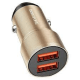 Автомобільний зарядний пристрій  Borofone BZ19B Wisdom 36W 2USB QC3.0 Gold