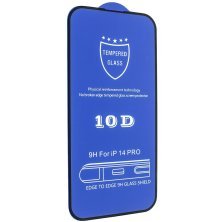 Захисне скло 10D для APPLE iPhone 14 PRO | 15 | 16 ЧОРНИЙ