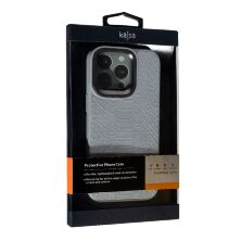 Накладка Kajsa Leather Case Snake для Apple iPhone 15 Pro Grey