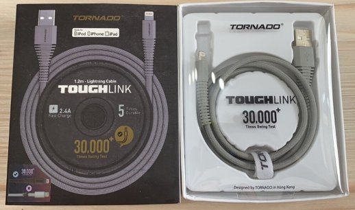 USB Cable TORNADO Touch Link Lighting 1.2m Black