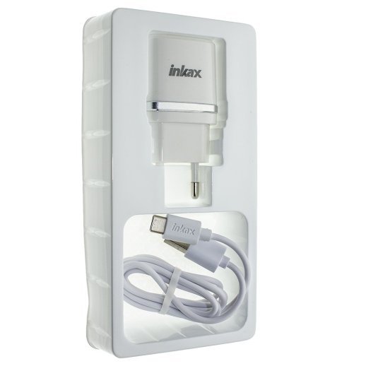 Мережевий зарядний пристрій INKAX CD-44 1.0A + USB кабель TYPE-C