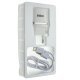 Мережевий зарядний пристрій INKAX CD-44 1.0A + USB кабель TYPE-C