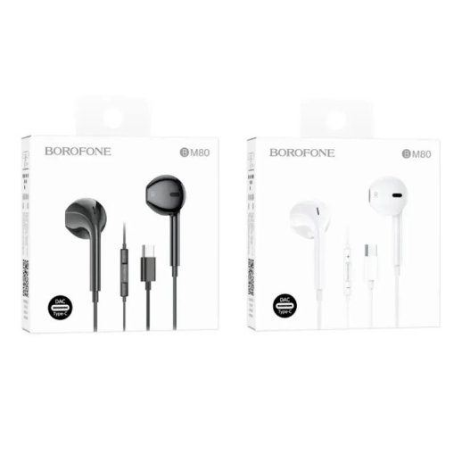 Дротові навушники BOROFONE BM80 TYPE-C, білий
