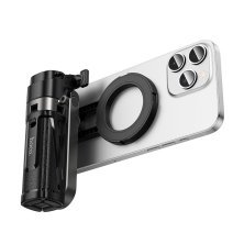Монопод-штатив HOCO K27 Pro 2-в-1 (магніт + затискач), з Bluetooth-пультом, для смартфона 4.5 - 7.0", чорний