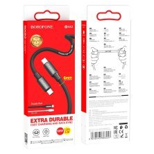 USB-C кабель BOROFONE BX82 Bountiful 60W charging data Type-C to Type-C 6ММ