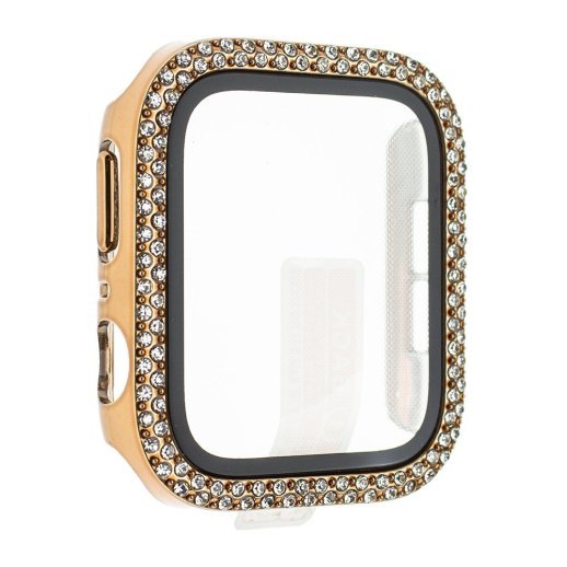 Накладка із захисним склом та стразами APPLE WATCH РОЖОВЕ ЗОЛОТО