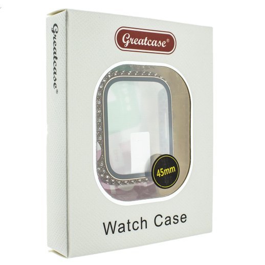 Накладка із захисним склом та стразами APPLE WATCH РОЖОВЕ ЗОЛОТО