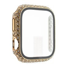 Накладка із захисним склом та стразами APPLE WATCH РОЖОВЕ ЗОЛОТО