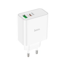 Мережевий зарядний пристрій HOCO C113A TYPE-C PD 65W + QC3.0, БІЛИЙ
