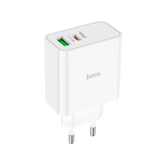 Мережевий зарядний пристрій HOCO C113A TYPE-C PD 65W + QC3.0, БІЛИЙ