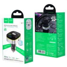 FM трансмітер HOCO E71 Bluetooth з швидкою зарядкою 1USB QC3.0 18W + 1USB FLASH з гучним зв'язком ЧОРНИЙ