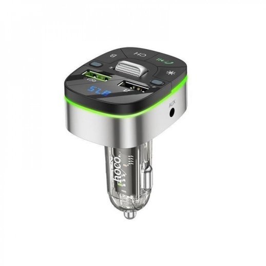 FM трансмітер HOCO E71 Bluetooth з швидкою зарядкою 1USB QC3.0 18W + 1USB FLASH з гучним зв'язком ЧОРНИЙ